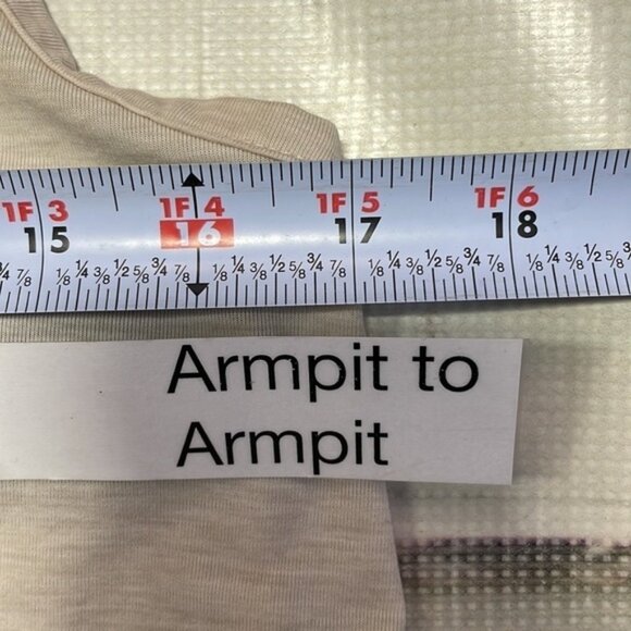 Sherpa Tank Top Beige Stripe Size Medium - Picture 9 of 11